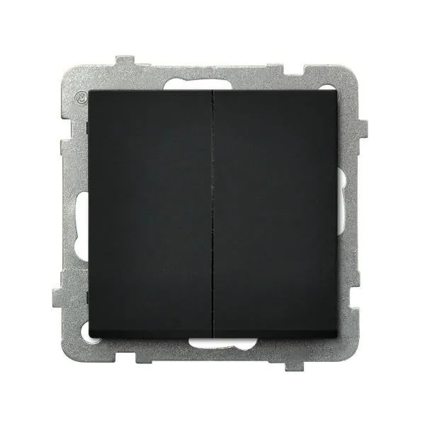 Treppenschalter + unipolar schwarz metallic Ospel Sonata ŁP-9R/m/33