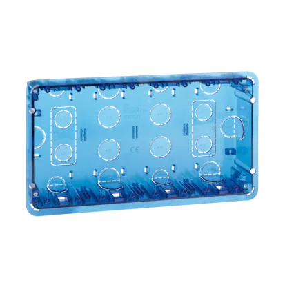 Unterputzdose Simon 500 4 × S500 8 × K45 blau Transparent Kontakt Simon Connect 51020104-039