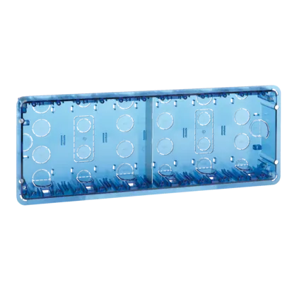 Unterputzdose Simon 500 6 × S500 12 × K45 blau Transparent Kontakt Simon Connect 51020106-039