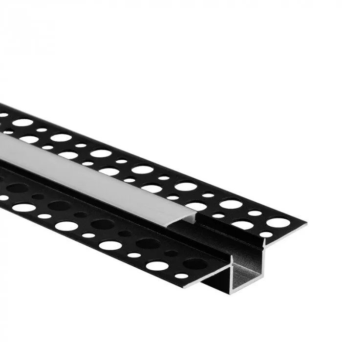 Unterputzprofil GP02 schwarz + Diffusor 2m + Endkappen Eco Light