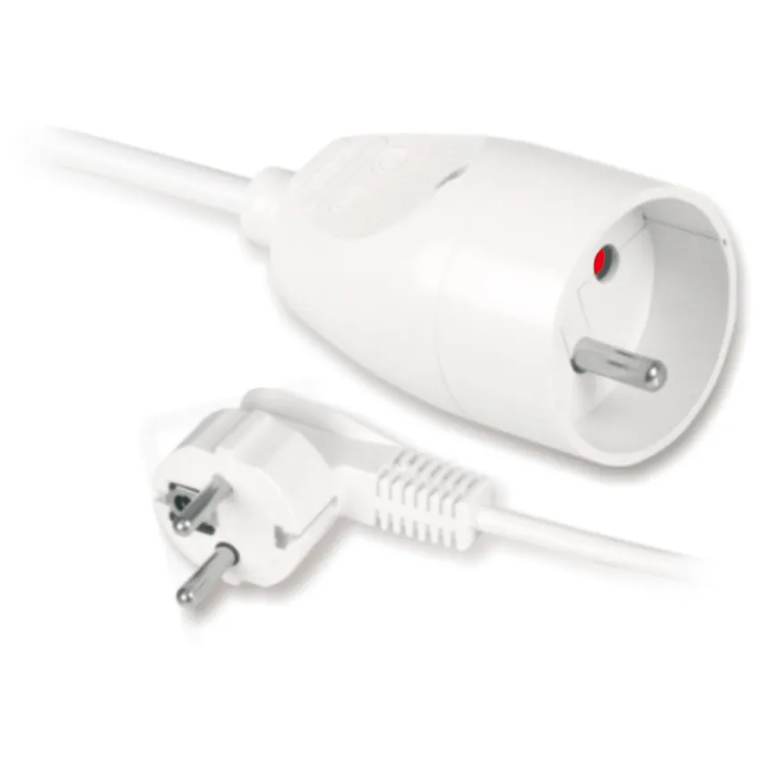 Verlängerungskabel mit Einzelsteckdose 2p+Z, 16A, 5m, weiß T-968700 PLASTROL