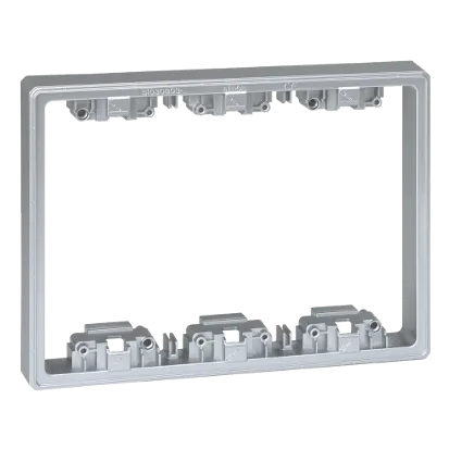 Vertiefungselement Simon 500 3 × S500 6 × K45 aluminium Kontakt Simon Connect 51030903-033