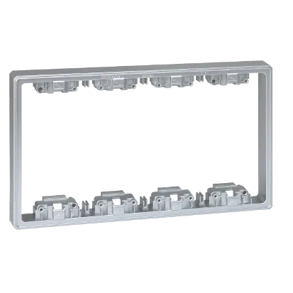 Vertiefungselement Simon 500 4 × S500 8 × K45 aluminium Kontakt Simon Connect 51030904- 033