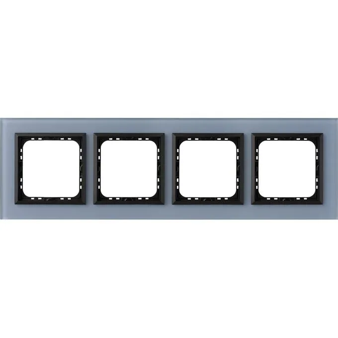 Vierfacher Rahmen Blaues Glas 4mm mattiert - R-4RGC/80/33 Sonata Prestige