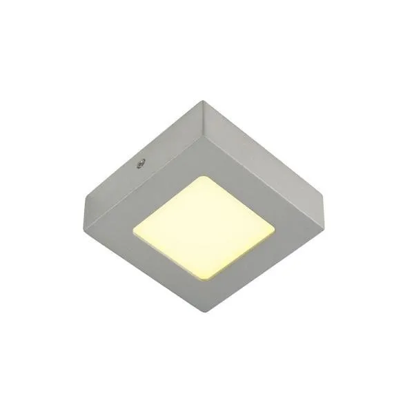 Wand- und Deckenleuchte LED SENSER 6 3000K eckig silbergrau SLV 162993