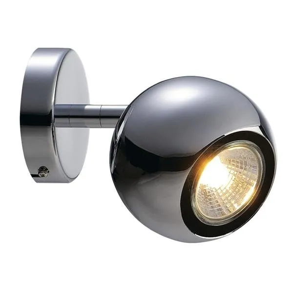 Wand- und Deckenleuchte LIGHT EYE 1 einflammig QPAR51 chrom max. 50W SLV 149062