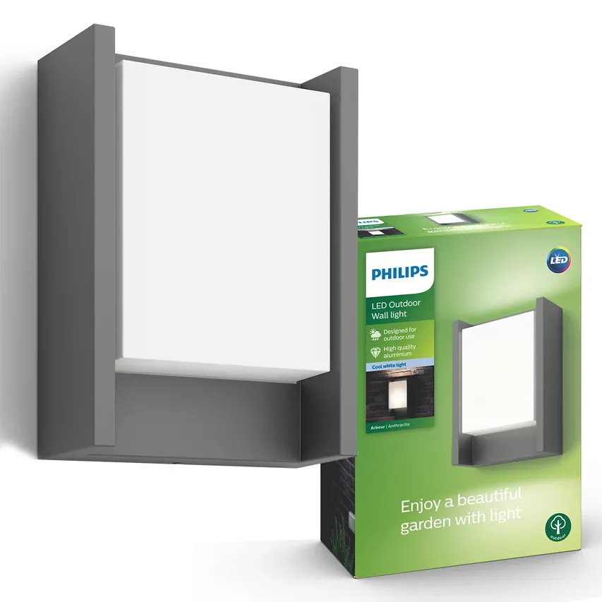 Wandlaußenleuchte myGarden Arbour 4000K kaltweiß anthrazit Philips 1x 6W 1646093P3