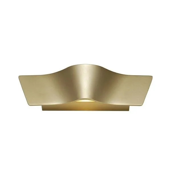 Wandleuchte LED 3000 K messing/ gold 11W Wave wall 25 SLV 147823