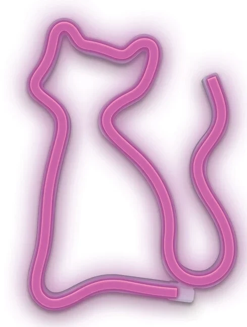 Wandleuchte Neon LED KOT rosa Bat + USB FLNEO4 T-90714 PLASTROL