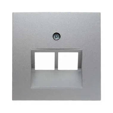 Zentralstück für UAE Steckdose 2fach S.1/B.3/B.7 alu, matt 14091404 HAGER