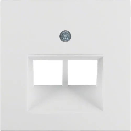 Zentralstück für UAE Steckdose 2fach S.1 polarweiß, glänzend Berker 5314098989