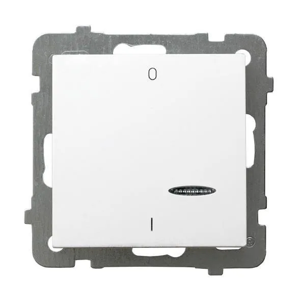 Zweipoliger Schalter mit Hintergrundbeleuchtung orange weiss Ospel As ŁP-11GS/m/00