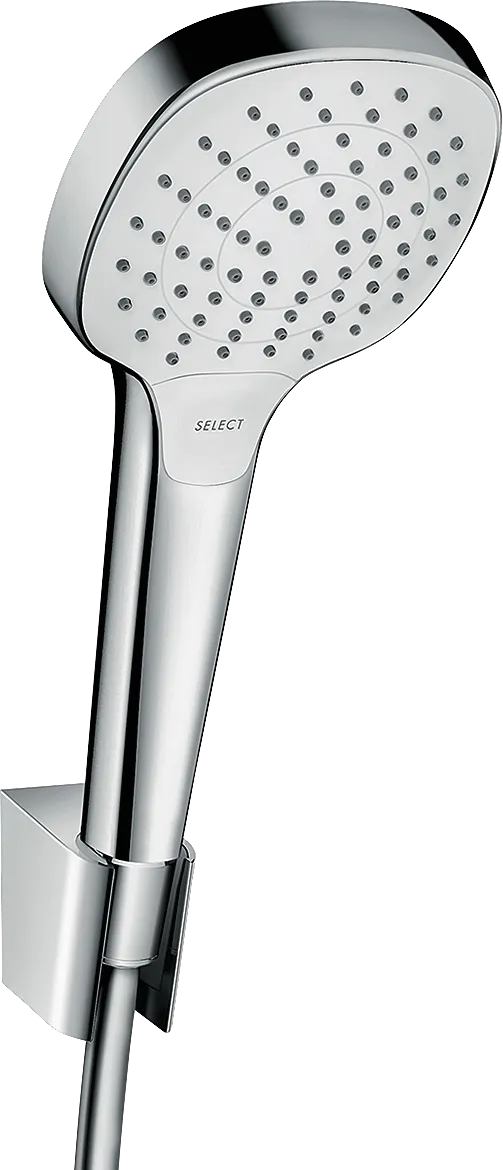 Brausenset Croma Select E Vario/ Porter weiss/chrom Brauseschlauch 1600mm