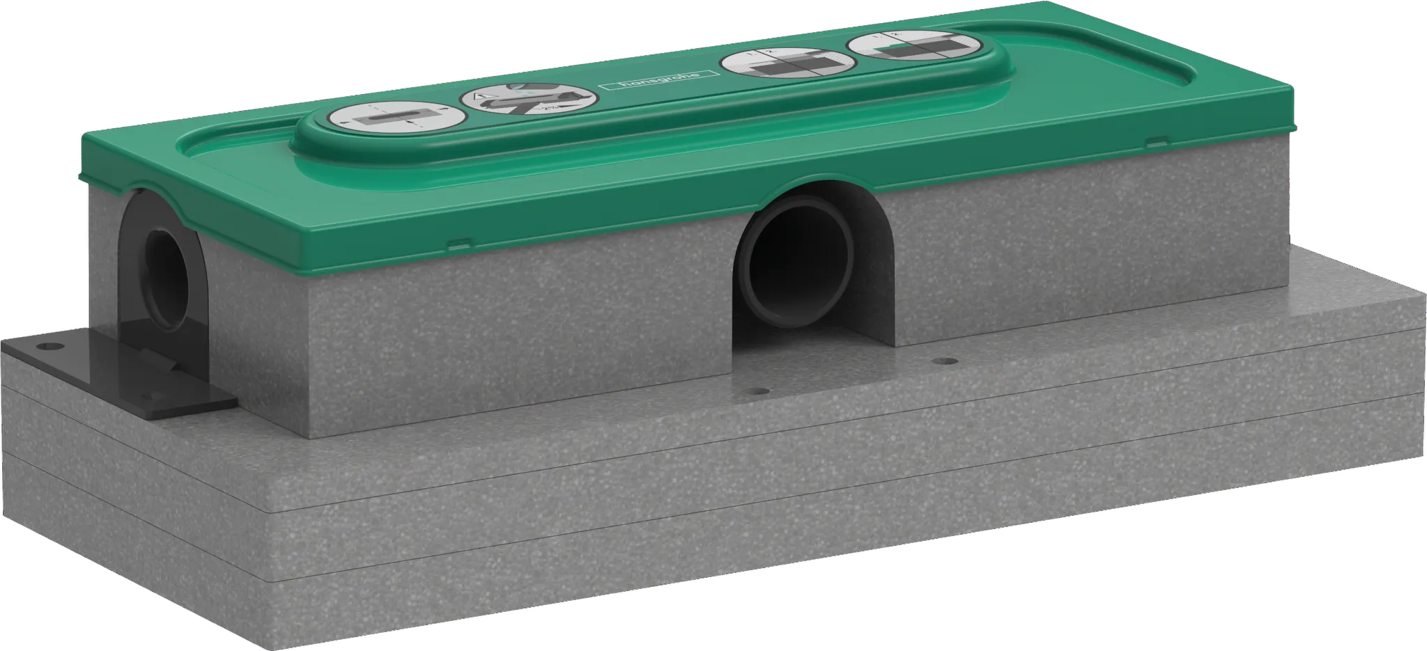 uBox Universal GK für Duschrinnen Ablaufgehäuse für flache Installation