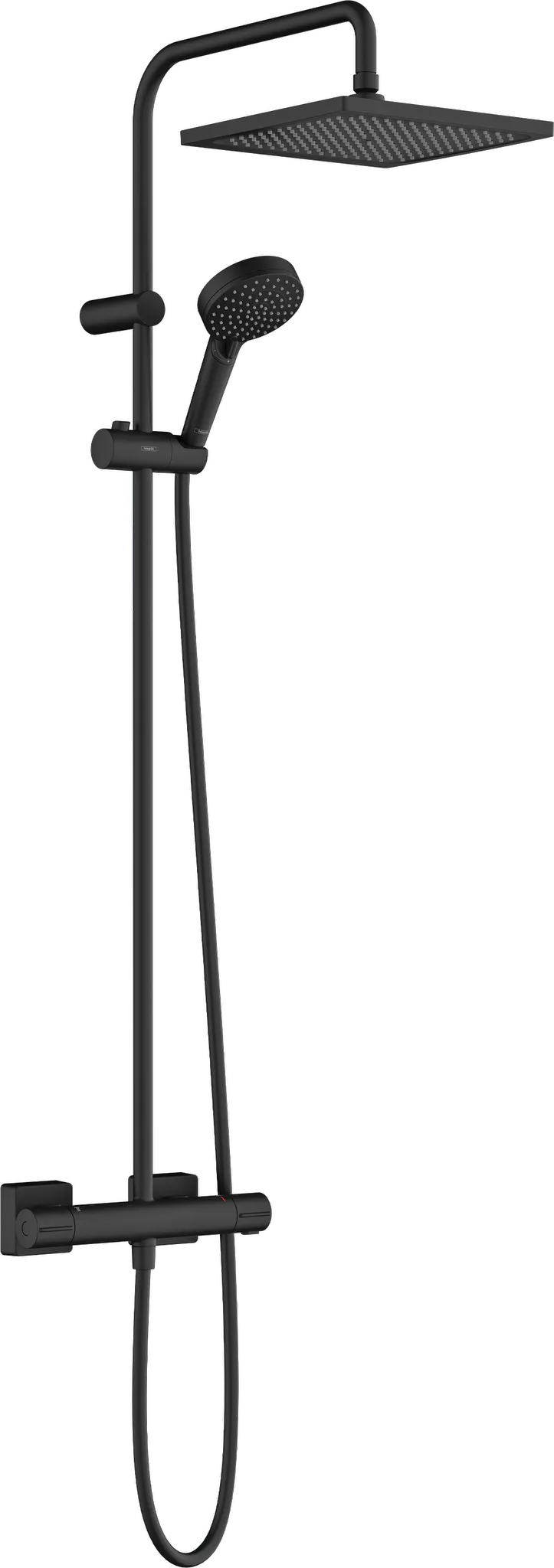 Showerpipe 240 1jet Vernis Shape EcoSmart mattschwarz m.Brausethermostat