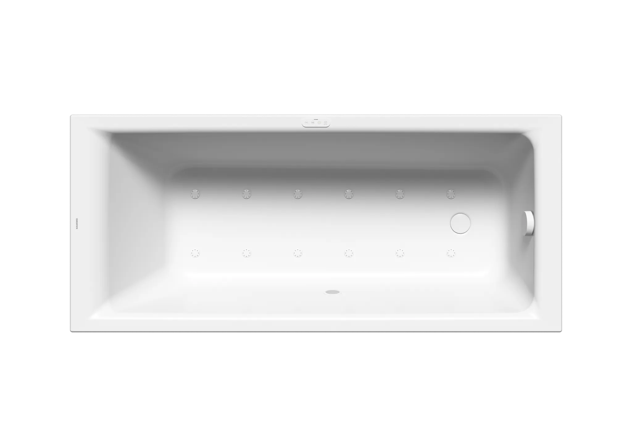 Kaldewei Whirlwanne „Puro“ 170 × 75 cm, rechts mit Airmassage Soul, in alpinweiß