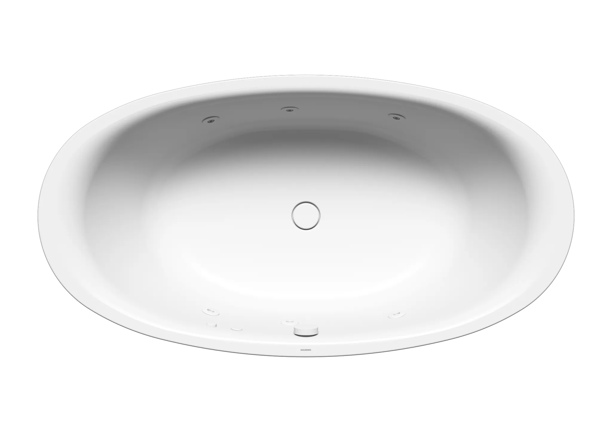 Kaldewei Whirlwanne „Ellipso Duo Oval“ 190 × 100 cm, rechts mit Aquamassage Body, in alpinweiß