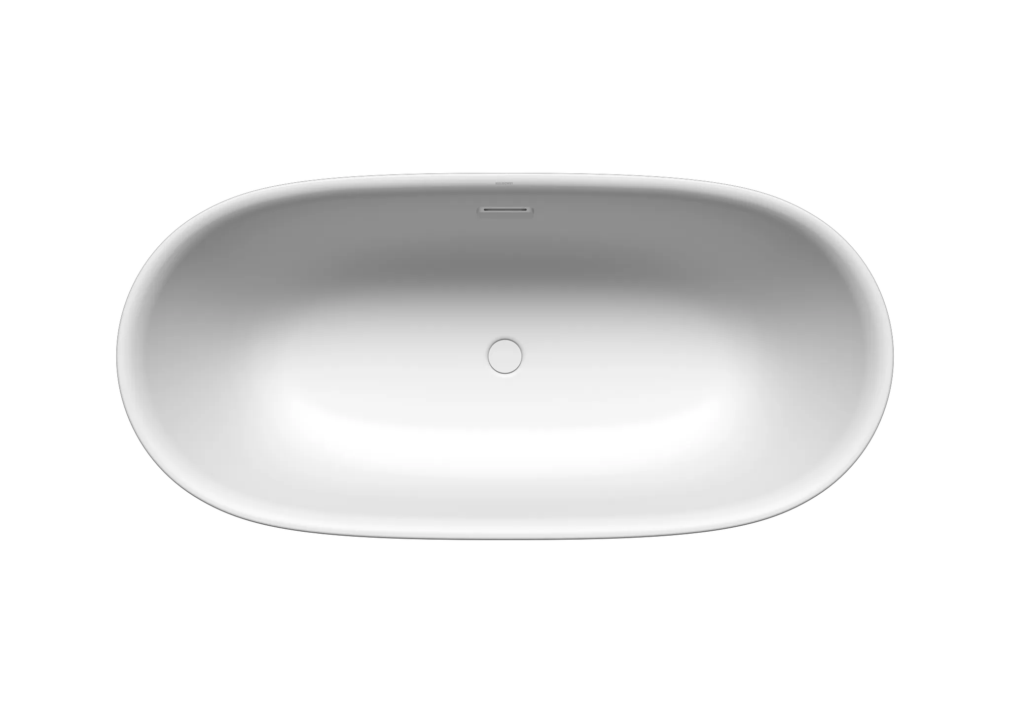 Kaldewei Badewanne „Meisterstück Oyo Duo“ freistehend 1630 × 770 mm, Mittelablauf mit Überlauf, in alpinweiß