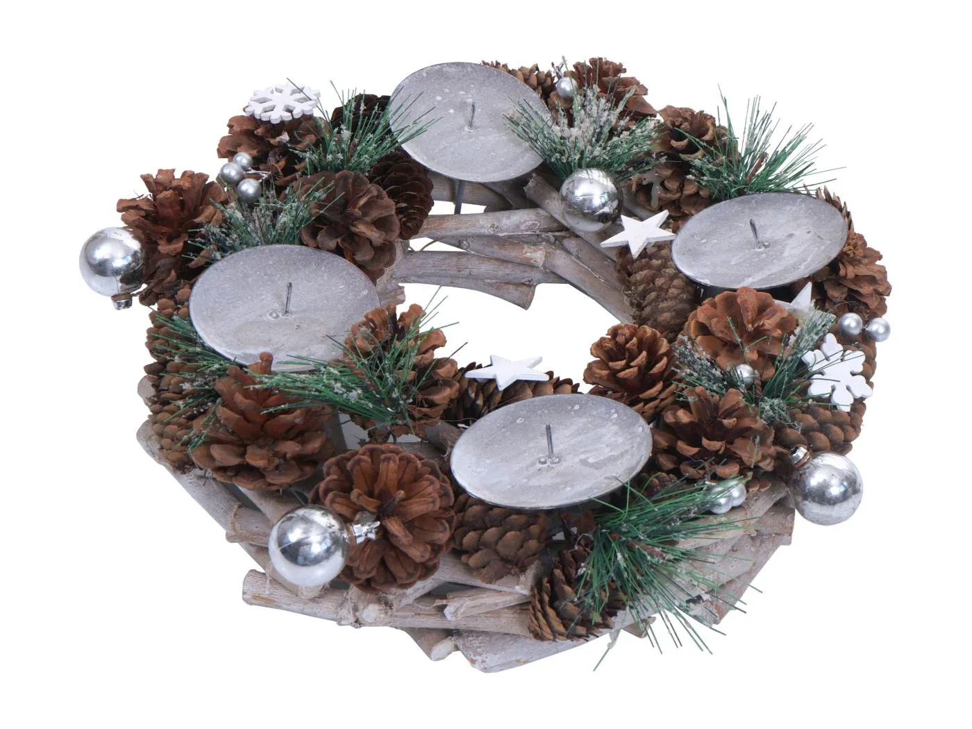 Adventskranz mit Kerzen MCW-M15, Ohne Kerzen