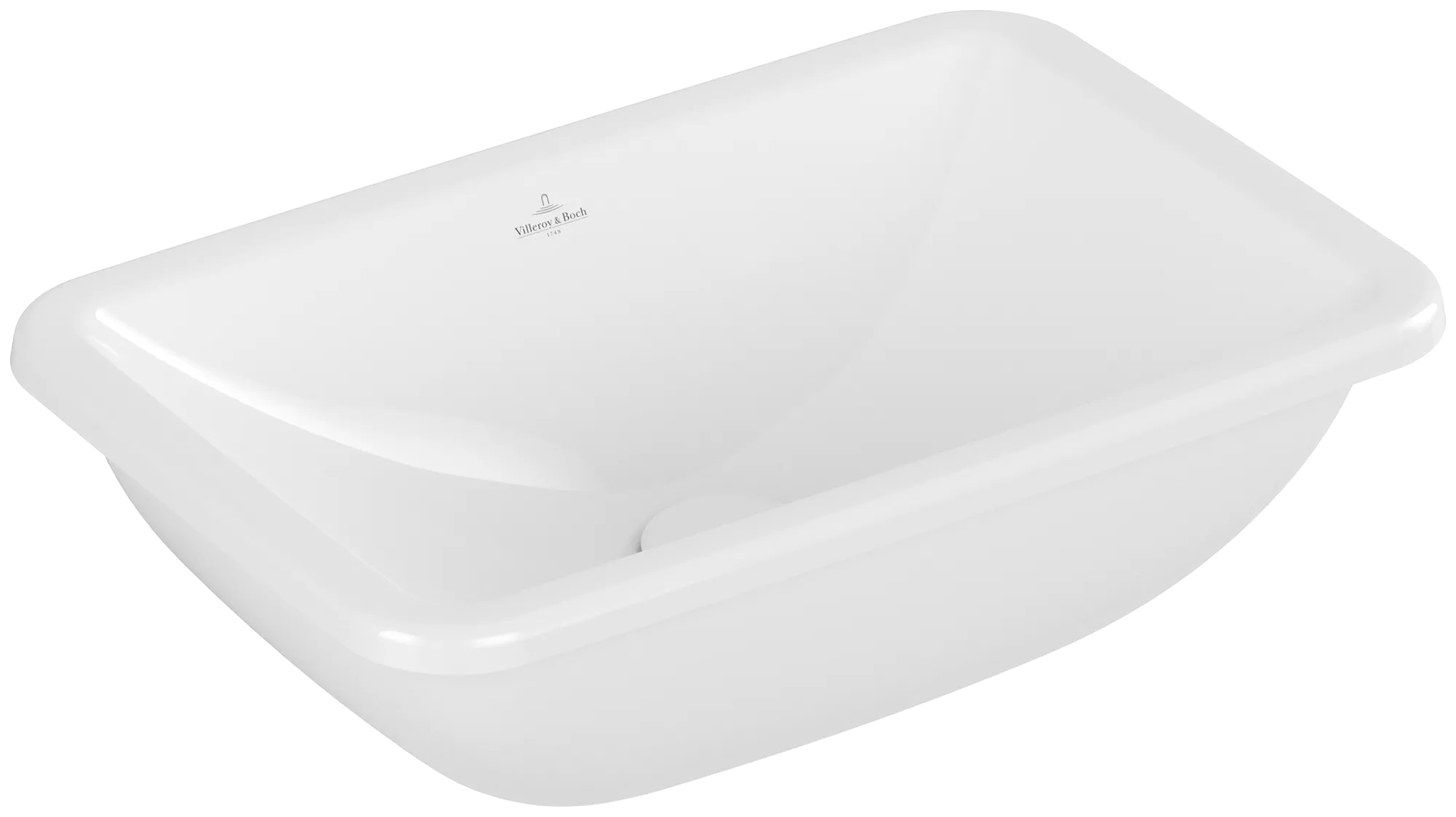 Villeroy & Boch Einbauwaschtisch aus TitanCeram „Loop & Friends“ ohne Hahnlochbohrung, ⌀ mm, ohne Hahnlochbohrung in Weiß Alpin