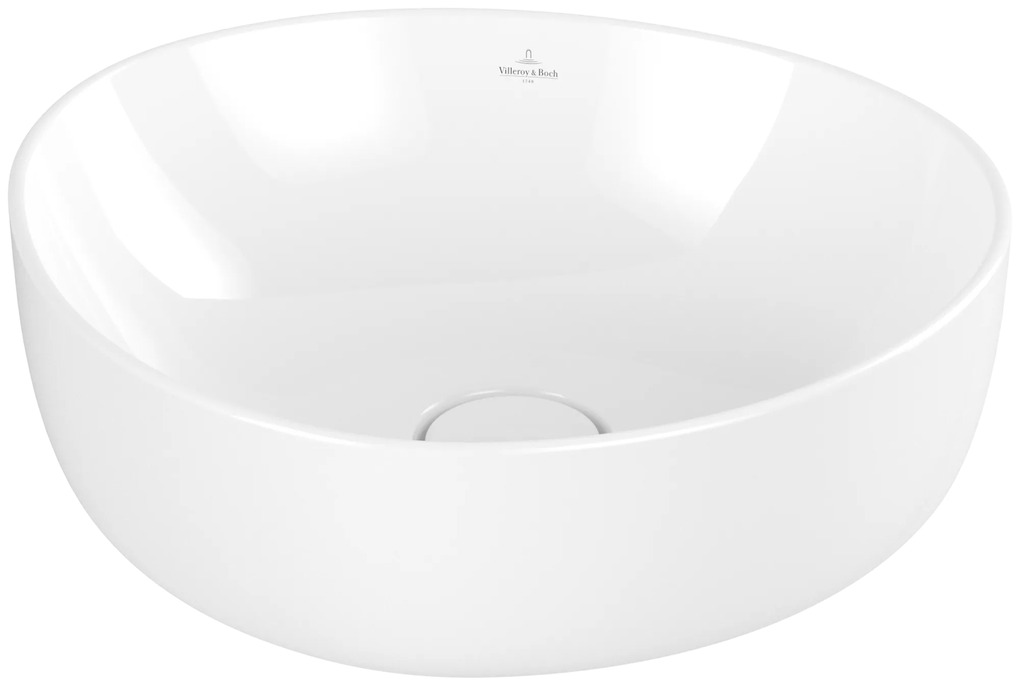 Villeroy & Boch Aufsatzwaschtisch „Antao“ 400 × 395 × 150 mm, ohne Hahnlochbohrung in Weiß Alpin