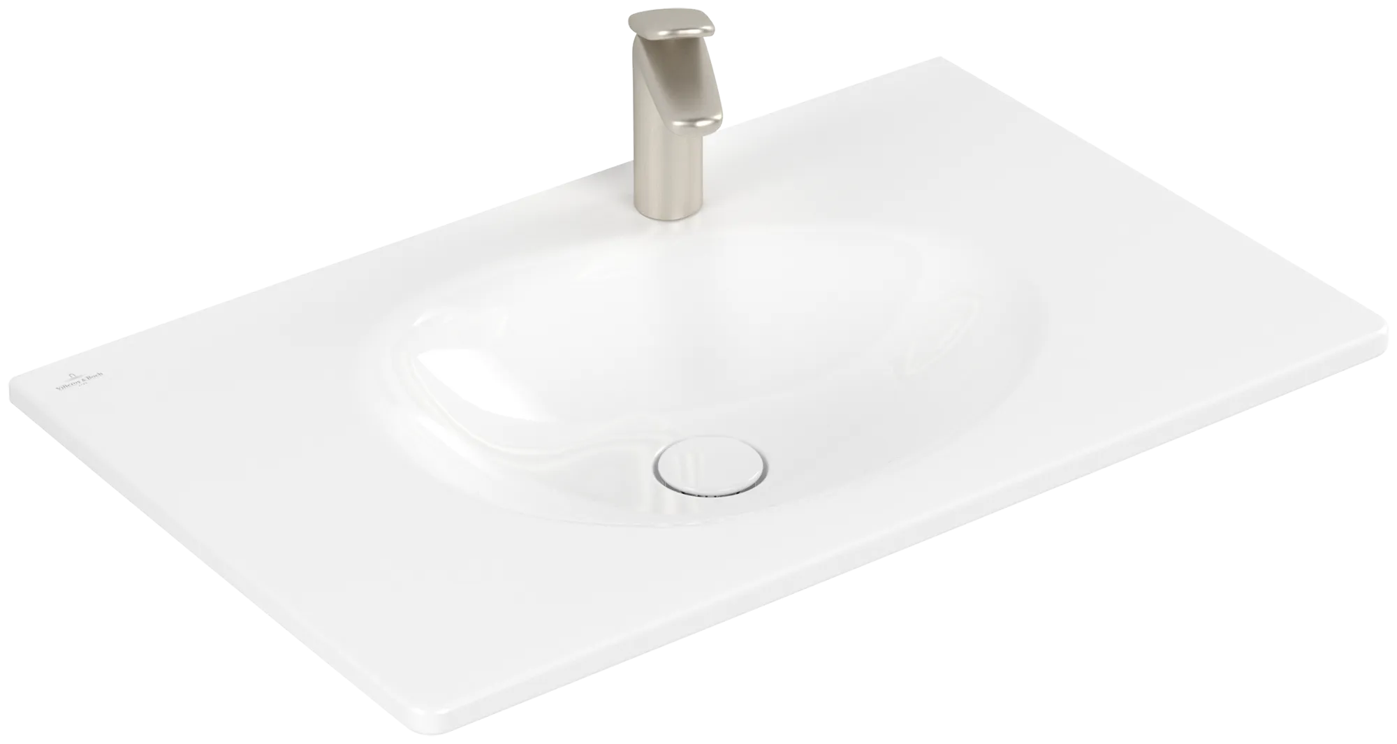 Villeroy & Boch Wandwaschtisch „Antao“ 800 × 500 × 180 mm, für Becken mittig in Weiß Alpin