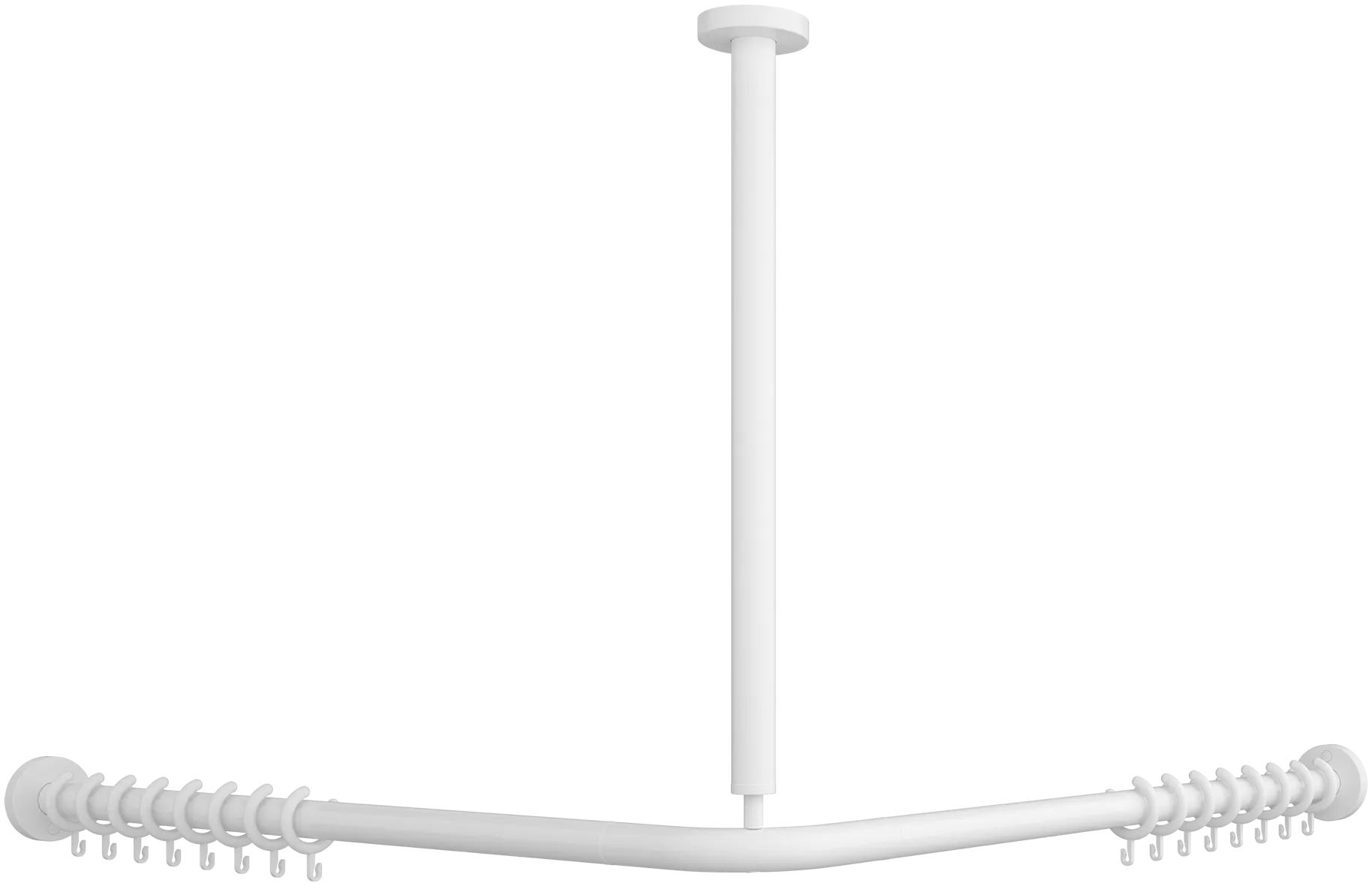 Villeroy & Boch Duschvorhangstange „ViCare Funktion“ 90 × 90 cm in weiß