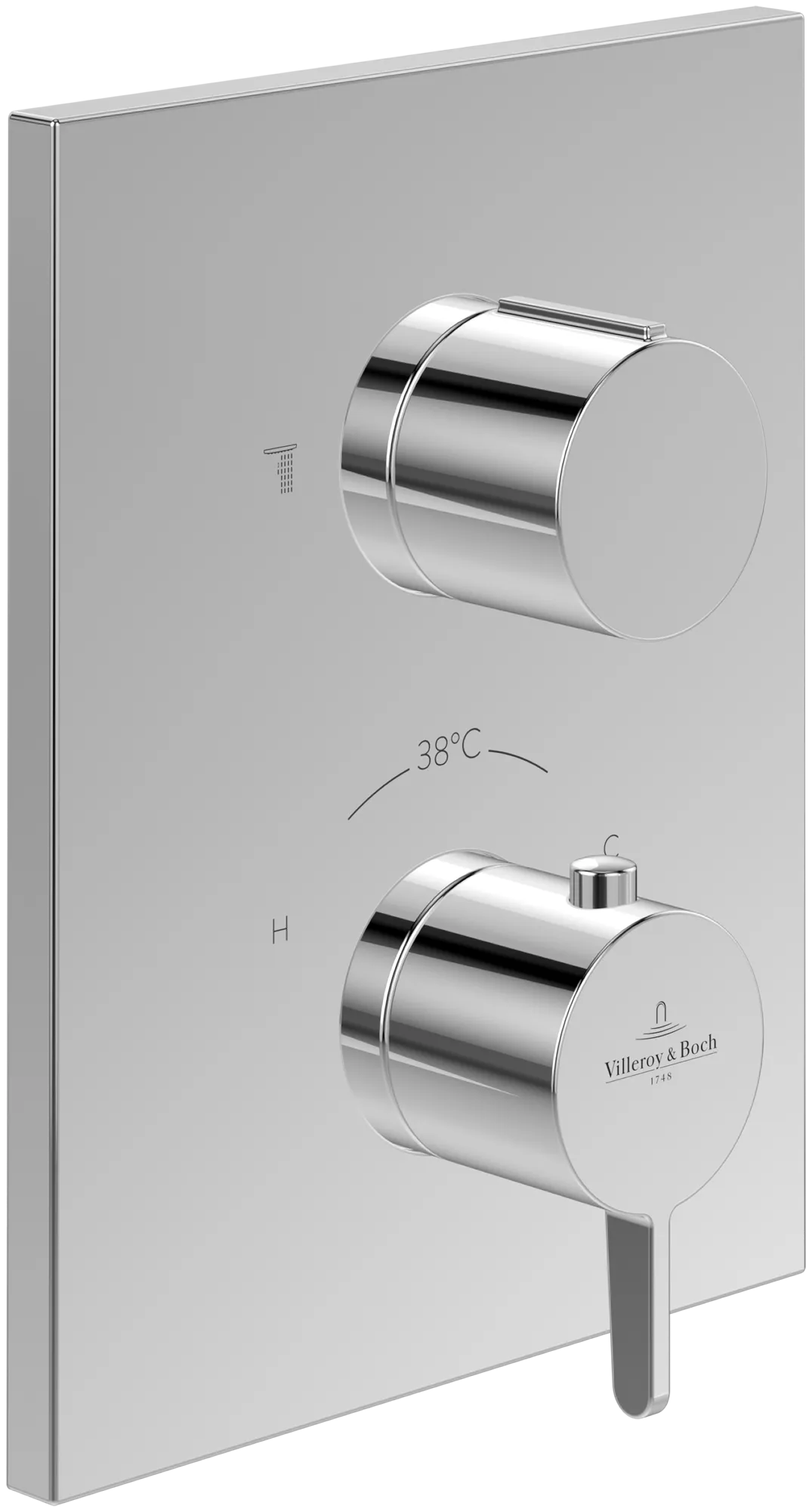 Zweihand-Unterputz-Armatur „Conum“ 12,4 cm in Chrom