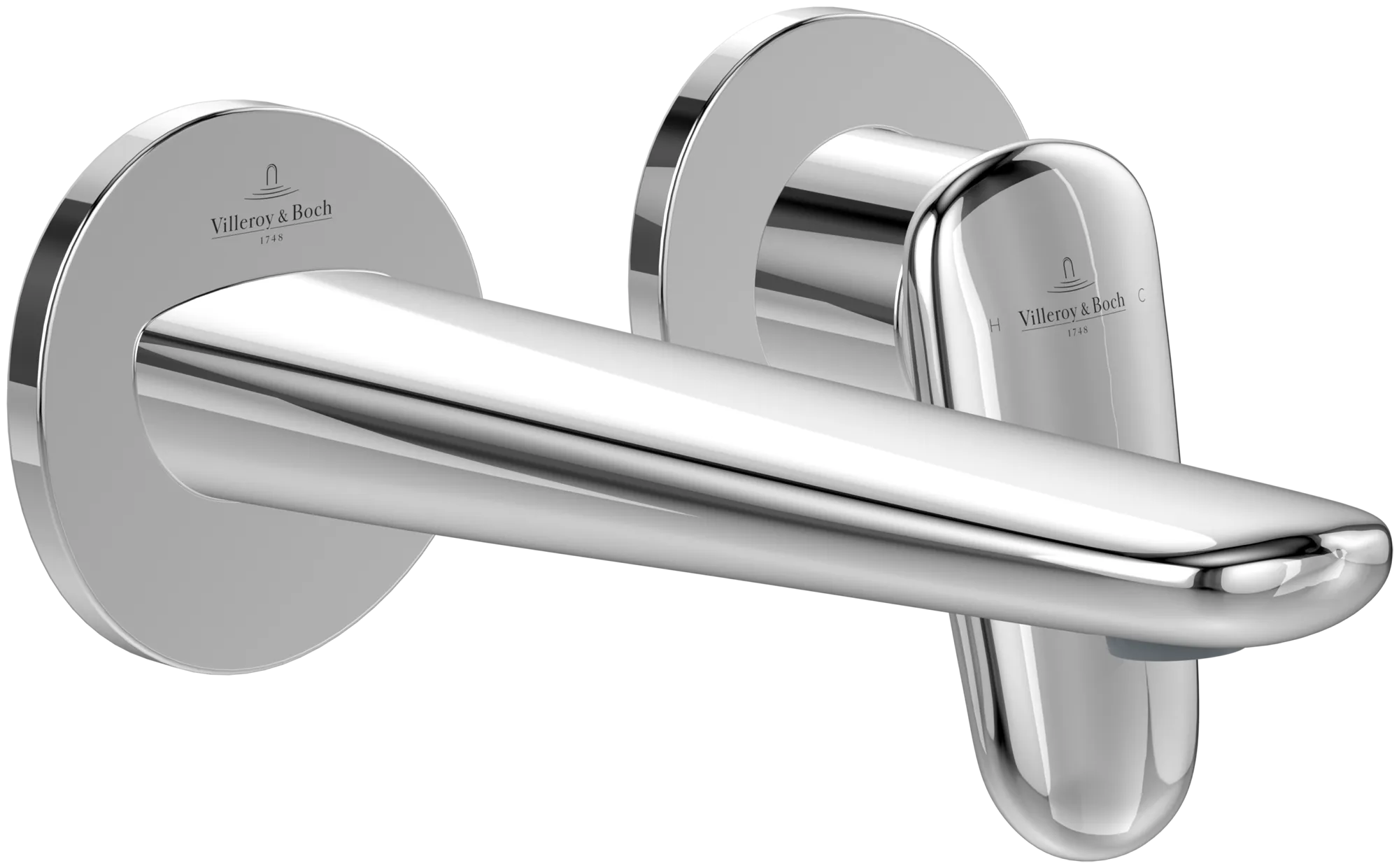 Zweihand-Waschtischarmatur „Antao“ 22,3 cm Ausladung 195 mm in Chrom