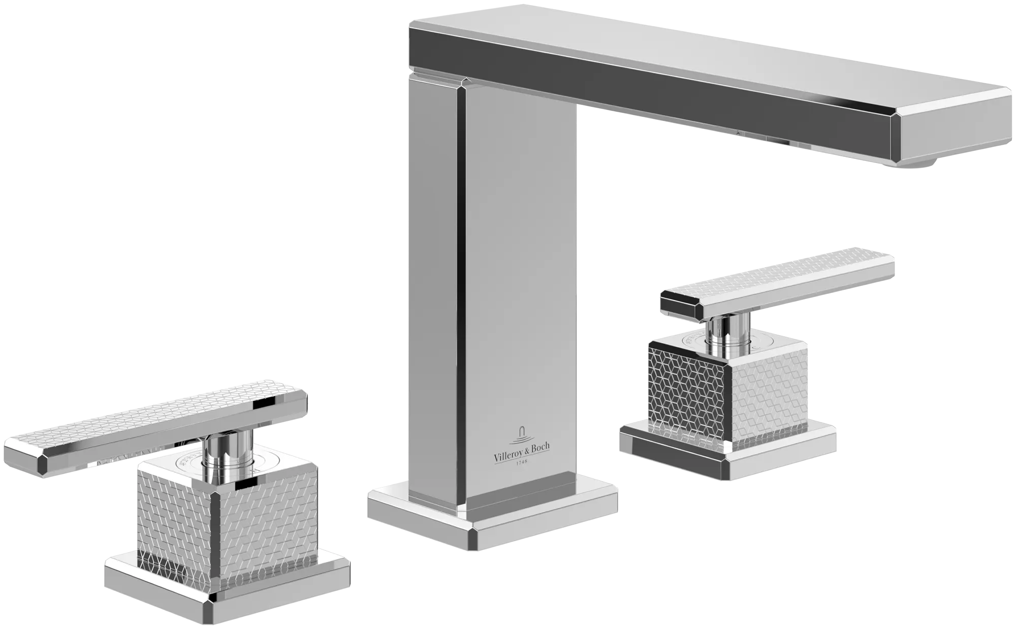 Zweihand-Waschtischarmatur „Mettlach“ 20 cm Ausladung 159 mm in Chrom
