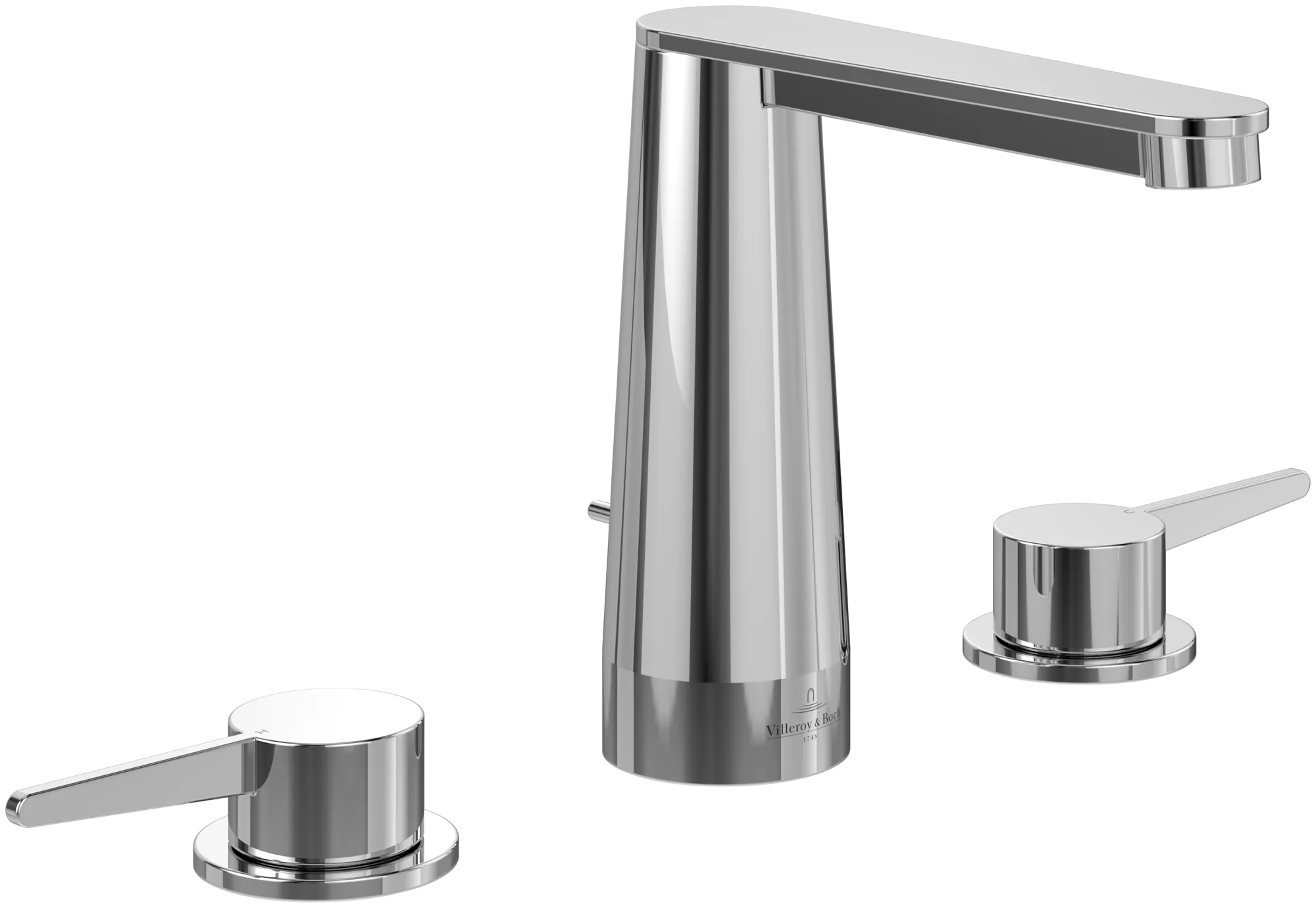 Zweihand-Waschtischarmatur „Conum“ 16,5 cm Ausladung 130 mm in Chrom