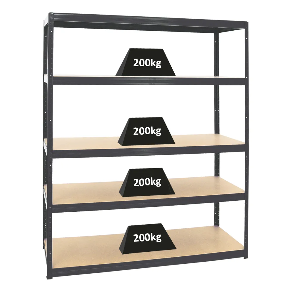 Schwerlastregal Giant Elephant | HxBxT 180x150x60cm | Fachlast 200kg | Schwarz