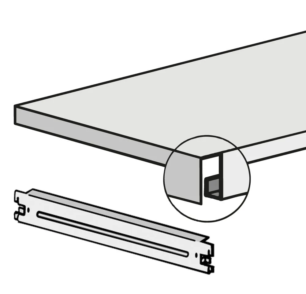Zusatzebene für Fachbodenregal Stecksystem Vierkant-Profil | BxT 102,5x60cm | Fachlast 200kg | Verzinkt