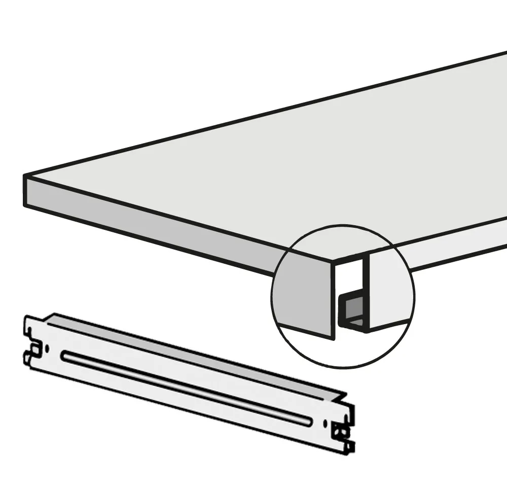 Zusatzebene für Fachbodenregal Stecksystem Vierkant-Profil | BxT 102,5x80cm | Fachlast 200kg | Verzinkt