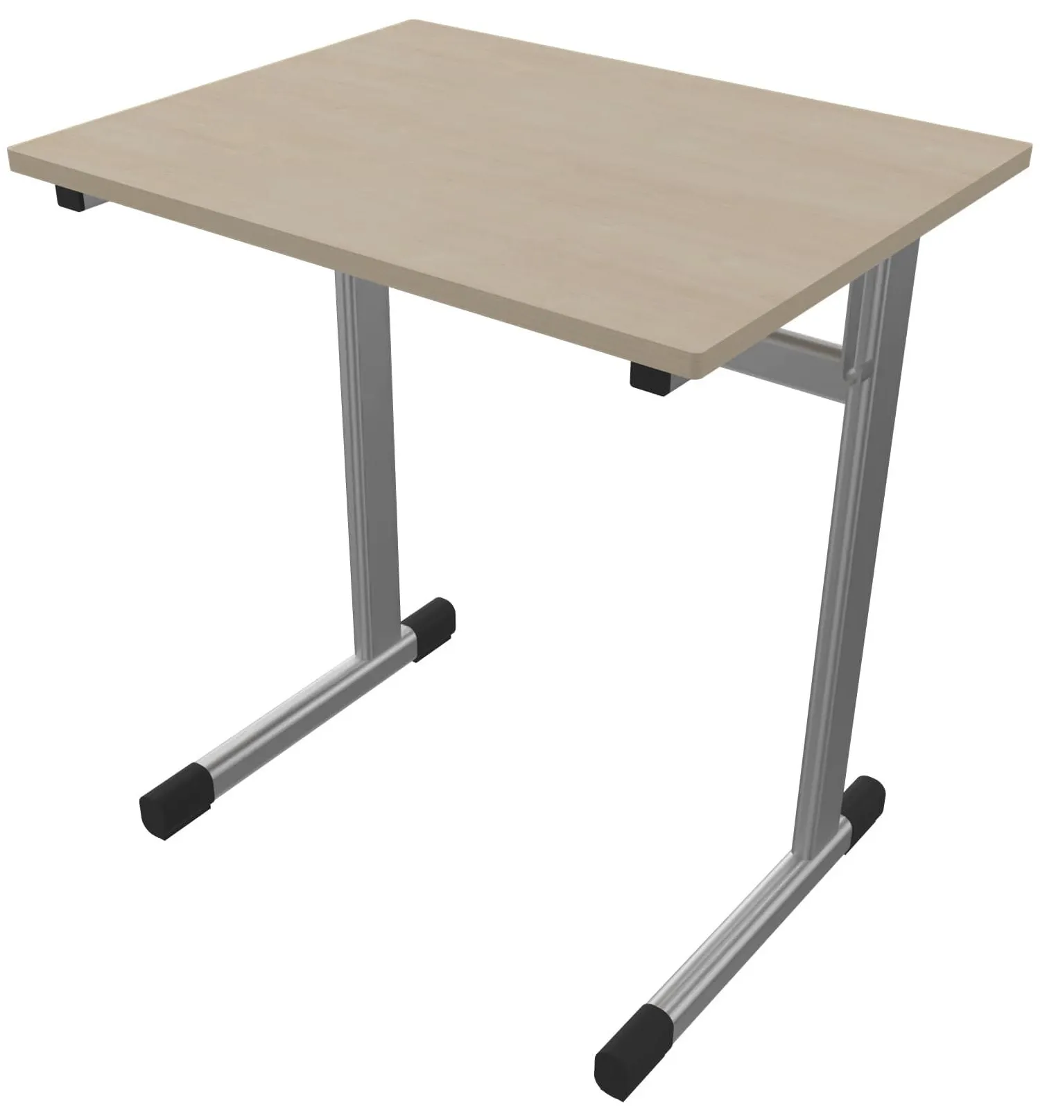 Höhenverstellbarer Einer-Schülertisch mit Melaminplatte und ABS-Kante