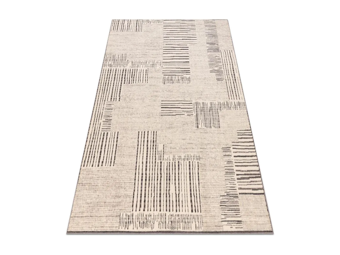 Teppichwolle ANGEL 1222 / 52023 Linien beige / grau 120x170 cm