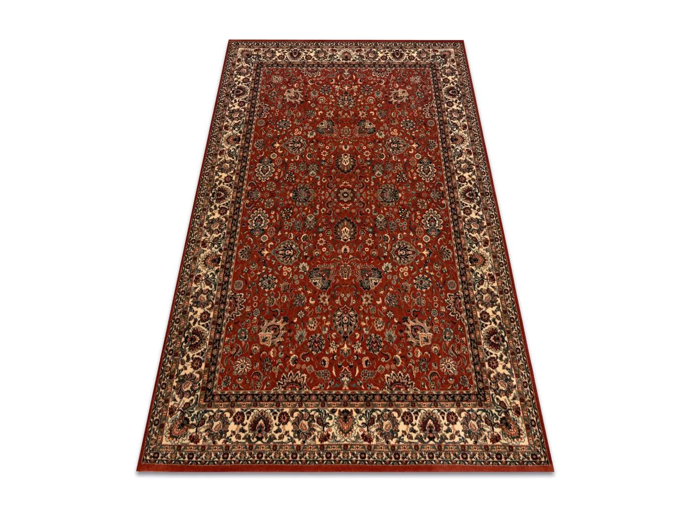 Wollteppich KASHQAI 4362 200 Ornament rotwein / beige 80x160 cm