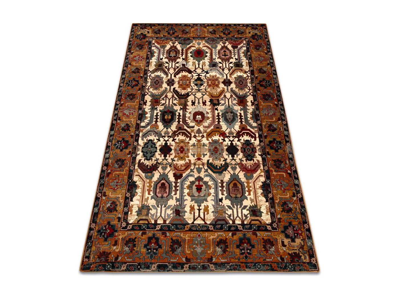 Wollteppich SUPERIOR OMAN orientalisch Rahmen rot 170x235 cm
