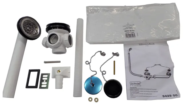 Villeroy & Boch Überlaufgarnitur für Doppelspülbecken „O.Novo“ Modell 942900 ⌀ 62 mm