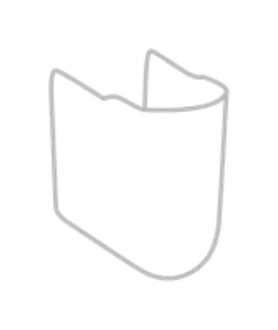 Standsäule „Hommage“ 24,5 × 69 × 20 cm in Weiß Alpin mit CeramicPlus