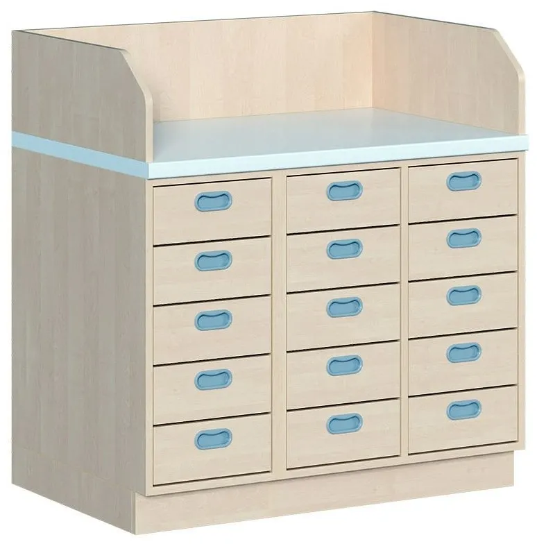 Wickelkommode mit 15 Dekorschüben