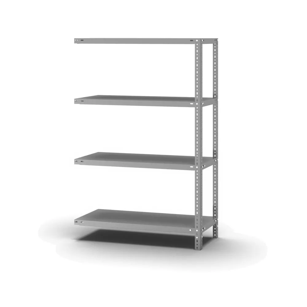 Edelstahl Fachbodenregal Schraubsystem | Anbauregal | HxBxT 150x100x40cm | 4 Ebenen | Fachlast 200kg | Edelstahl
