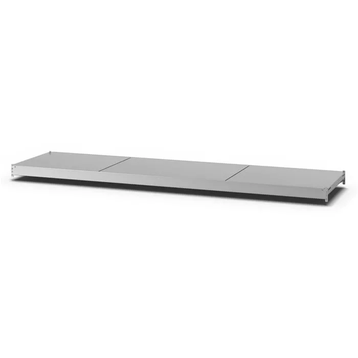 Zusatzebene für Weitspannregal Stecksystem T-Profil | BxT 250x50cm | Fachlast 350kg | Stahlplatten-Fachboden | Verzinkt