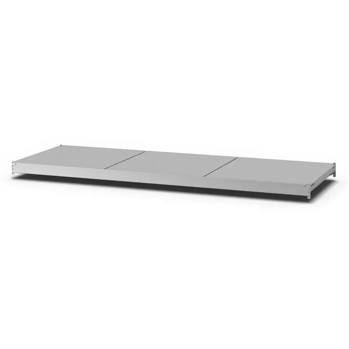 Zusatzebene für Weitspannregal Stecksystem T-Profil | BxT 225x60cm | Fachlast 350kg | Stahlplatten-Fachboden | Verzinkt