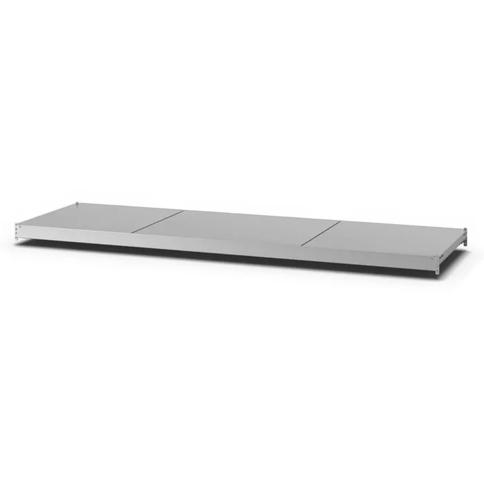Zusatzebene für Weitspannregal Stecksystem T-Profil | BxT 250x60cm | Fachlast 350kg | Stahlplatten-Fachboden | Verzinkt