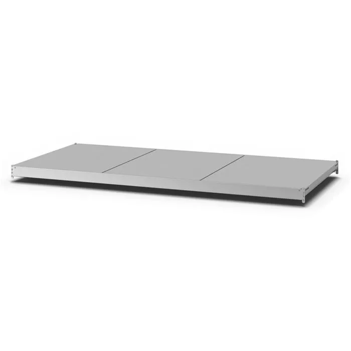 Zusatzebene für Weitspannregal Stecksystem T-Profil | BxT 225x80cm | Fachlast 350kg | Stahlplatten-Fachboden | Verzinkt