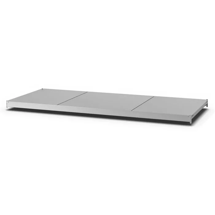 Zusatzebene für Weitspannregal Stecksystem T-Profil | BxT 250x80cm | Fachlast 350kg | Stahlplatten-Fachboden | Verzinkt